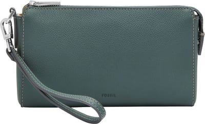FOSSIL Polstas Utensil zak Gift Wristlet Blue Blauwgrijs