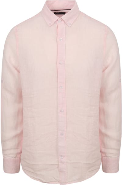 Suitable Overhemd Linnen Lichtroze - Maat XXL - Heren - Casual Shirt