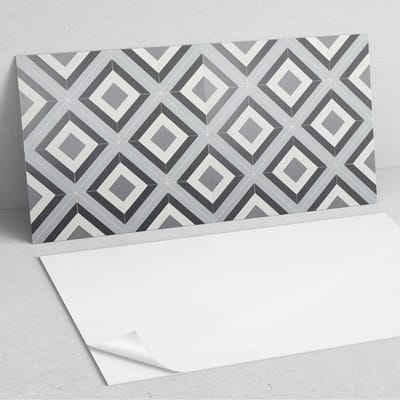 Coloray Wandpanelen Zelfklevend - Geometrisch ruitpatroon PVC Wandpaneel - 100 cm x 50 cm - Grijs Wandbekleding Zelfklevend - 1 stuk - Texturen Wandpanelen Zelfklevend - Wandpanelen Keuken - Wandpaneel Badkamer