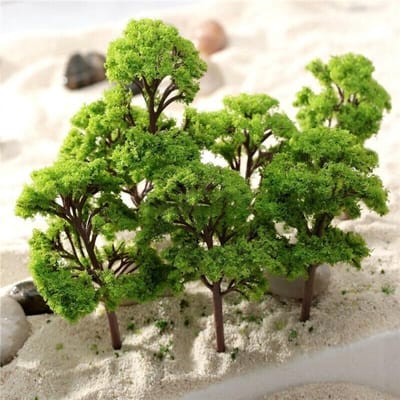Miniatuur Modelbomen voor Spoorwegindelingen - 10 Stuks Plastic Landschapsdecoraties voor Modelbouw en Treinen