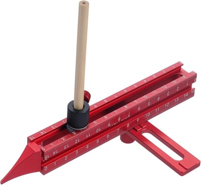 Aftekengereedschap - Meetlat Markering - Precisie Meten - Magnetische Basis - 0-15 cm Bereik