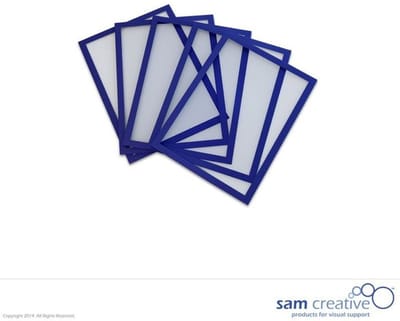 Sam Creative Whiteboard Magneten - Magneetvenster - Insteekhoezen - A5 - Blauw - 5 stuks
