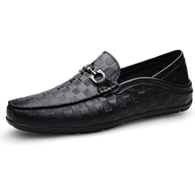 Echt Leer Heren Loafers Dubbel Gebruik Casual Schoenen Mocassins Klassieke Instappers Platte Schoenen Mannelijk Rijschoeisel Halve Muilen 45 gray