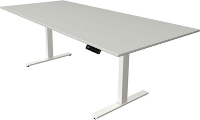 Zit sta bureau Move-3 licht grijs 225x100cm elektrisch verstelbaar