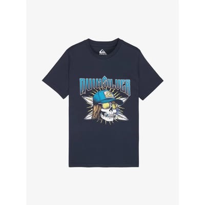 Quiksilver Sound On T-shirt Met Korte Mouwen Blauw 14 Years Jongen