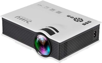 Beamer, home led draagbare micro beamer ondersteunt HD 1080p projectie voor thuisbioscoop, games, party's buitenshuis, compatibel met HDMI/USB/SD/VGA/AV-apparaat, wit