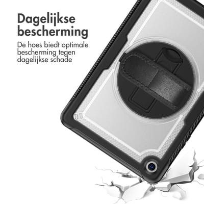 Accezz Tablet Hoes - Geschikt voor Samsung Galaxy Tab A9 Plus - Backcover Shoulder Strap - Transparant