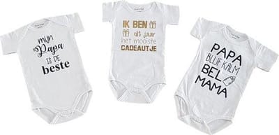romper baby set met tekst jongen meisje korte mouw 3 stuks| beste papa, blijf kalm bel mama en ik ben het mooiste cadeautje dit jaar| maat 62-68 | kraamcadeau kraamkado aankondiging bekendmaking zwangerschap cadeau voor de liefste aanstaande