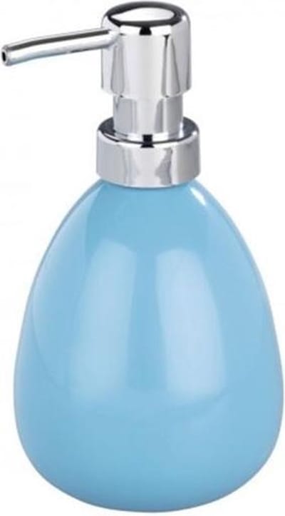 Zeepdispenser Wenko Polaris Keramiek Lichtblauw 9x9.5x16.2cm