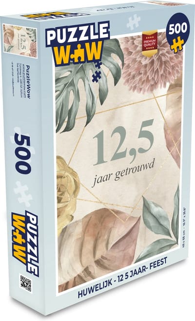 Puzzel Trouwdag - 12,5 jaar getrouwd - Spreuken - Jubileum - Quotes - Legpuzzel - Puzzel 500 stukjes