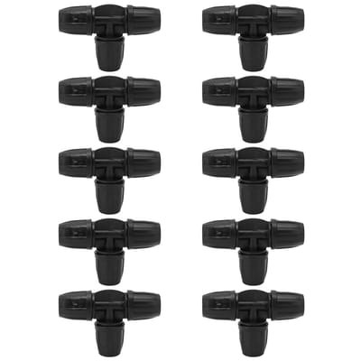 Dailygoods- Prikkeldraad Tee 10 Stuks - 8/11 Pijpconnector - Vergrendelbare Slangfittingen - T-stuk - Waterleidingaansluitingen - Eenvoudig te installeren - Slangconnector