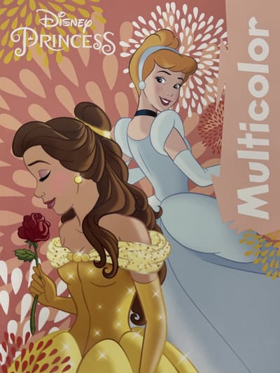 Multicolor - Disney Prinsessen - Kleurboek - Assepoester - Belle - 17 Kleurplaten en 17 Voorbeelden - Voor Kinderen - Creatief - Knutselen - Uitermate Geschikt voor Kleurpotloden en Wasco