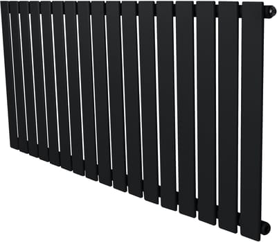 1-kolom design radiator - 600x1190 mm - zwart - vlakke panelen