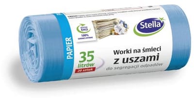 Vuilniszakken met hengsels voor het scheiden van oud papier - 35 liter - 20 stuks