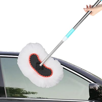Auto Dweil - Schoonmaak Gereedschap - Voertuig Onderhoud - Krasvrije Siliconen - 95 cm - Blauw