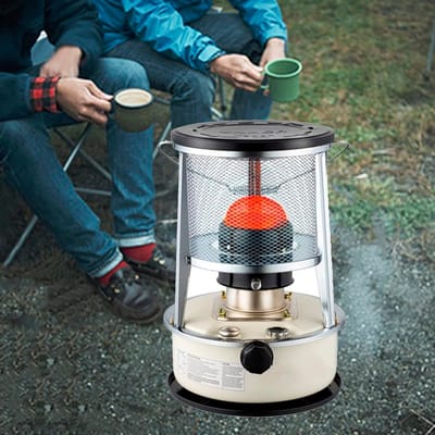 Kerosine Kachel - Draagbare Verwarming - Binnen Buiten - Werkt Zonder Stroom - 6 Liter Tank - Wit