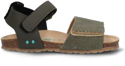 BunniesJR 225407-767 Jongens Platte Sandalen - Groen - Imitatieleer - Klittenband