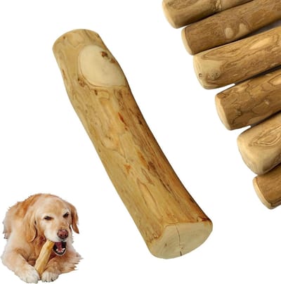Honden Knaagspeelgoed - Kauwstaaf Hout - Tandverzorging Hond - Natuurlijk Koffiehout - Maat L - Bruin