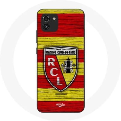 Coque maniacase pour Samsung Galaxy A03 rcl lens original jaune et rouge