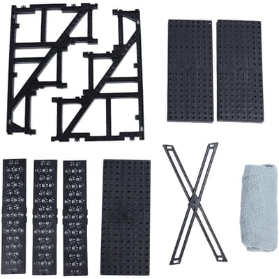 Hondenopstapjes Makkelijk te Monteren Anti-Slip Sterke Wrijving Plastic Zachte Stof Draagbaar voor Bedden grijze kleur