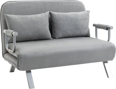 Slaapbank - Uitklapbaar - Slaapstoel - Logeerbed - Zetelbed - Slaapfauteuil - Vouwbed - 2 persoons - Zeer comfortabel - Grijs