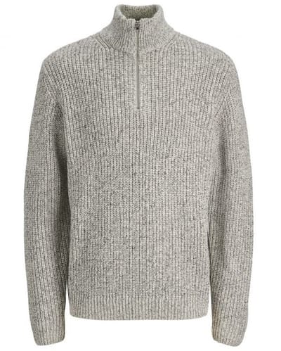 JACK&JONES - JORBLEECKER KNIT HALF ZIP BF - Heren - Gebreide truien