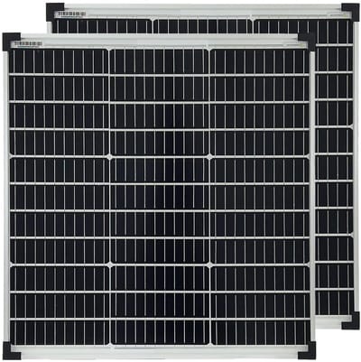 Zonnepanelen Set - Zonne-energie Panel - Energie Opwekken - Hoge Efficiëntie - 2 Stuks - Zwart