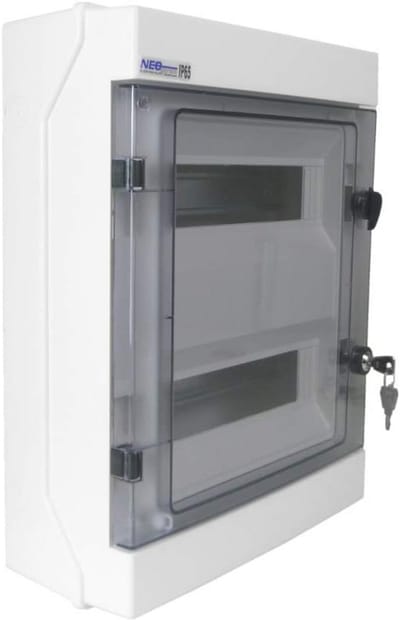 Verdelerbox met Hangslot IP65 - 24 Modules - Waterdicht - Elektrische Bouwbehuizing