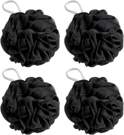 Dailygoods - flintronic 4 stuks badspons, zwart