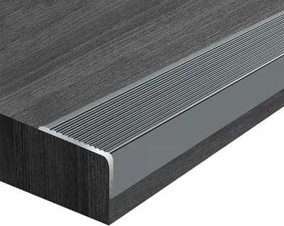 Traprand Profielen - Hoekbeschermers Trap - Veiligheid Verhoging - Antislip Rubber - 90cm Lengte - Grijs