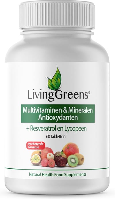 Multi Vitamins & Minerals Antioxidants 60 Tablets, Resveratrol, Lycopene