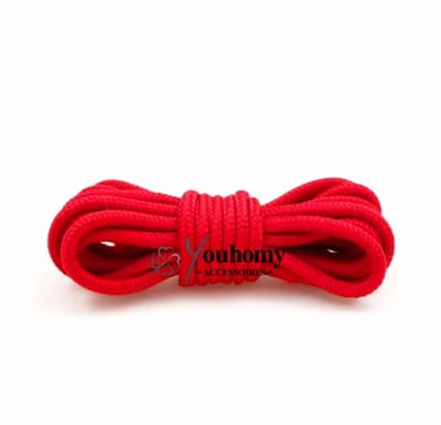Ronde schoenveters rood -dikte 5 MM- 120cm- Outdoor/ sport schoenen veters
