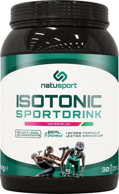 Natusport Isotone Sportdrank - Elektrolyten & Koolhydraten - Watermeloen - 1kg pot