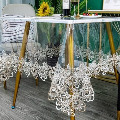 Plastic Tafelbeschermingsmat Geavanceerd PVC Transparant Tafelkleed voor Huisdecoratie Waterdichte en Oliebestendige Eettafelmat 150x240cm