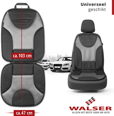 Walser Stoelhoes Grafis - universele stoelhoes auto zwart-grijs - 1 stuk