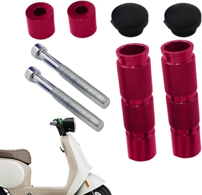 Motorfiets Voetsteunen - Voetsteunen Motorfiets - Verbeteren Rijervaring - Antislip Textuur - Universele Pasvorm - Rood