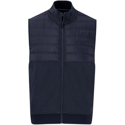 Fynch-Hatton Body-Warmer Hybrid Stand-Up Zip Collar Navy / male