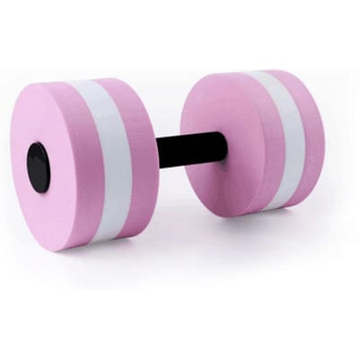 1PC Haltères d'eau EVA Haltères en mousse flottante automatique Exercice aérobique Hommes et Femmes Piscine Outils de fitness à résistance rose