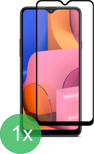 Volledige Screenprotector Glasplaatje Geschikt voor: Samsung Galaxy A20s - 1x - Screen protector - Full Cover glas - bescherming - beschermglas - ZT Accessoires