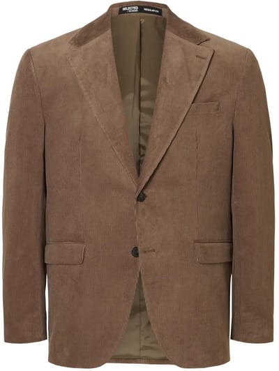 Selected Homme Reg-Duca Corduroy Blazer Brownie