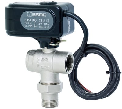 ESBE Motorkogelkraan MBA135 DN25 Kvs11,3, als 3-weg zoneventiel, 230V, I-AG1", 43102200