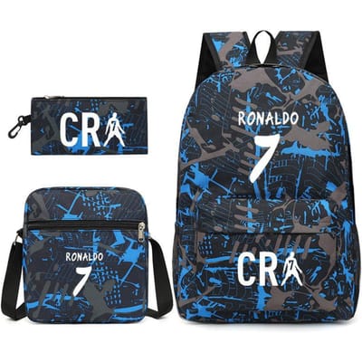 3-delige Schoolrugzakset voor Studenten Grote Capaciteit Oxford Stof Schooltas met Schouderband en Etui 3 piece set