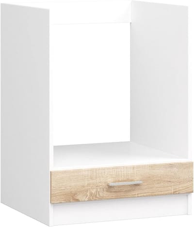 Keukenkast - Keukenmeubel - Keukenopslag - Duurzaam modern design - 82 x 60 cm - Wit Sonoma eiken