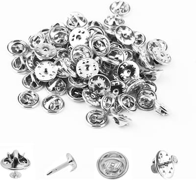 Pin Backs en Butterfly Clutch Set - 50 Stuks, Ideaal voor Pins, Kledingaccessoires en Creatieve Projecten