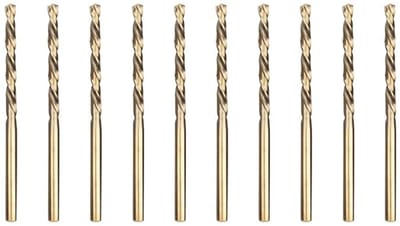 Dailygoods- Twistboor 10 Stuks - HSS Kobalt - Boorset voor Roestvrij Staal - Boorstandaard - Boorstop - Schokbestendig
