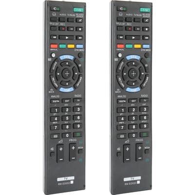 2 stuks Multifunctionele TV Afstandsbediening voor SONY Televisie Afstandsbediening Vervanging black