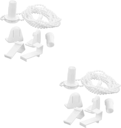 Rolgordijn Onderdelen - Vervangingsset - Raambekleding Reparatie - Compleet Installatiepakket - 2 Sets - Wit