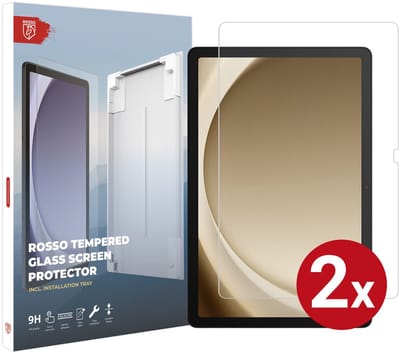 2-Pack Rosso Screenprotector Geschikt voor Samsung Galaxy Tab A11 Plus / A9 Plus | 9H Tempered Glass | Beschermglas | Glasplaatje | Case Friendly | Met Installatietray | Eenvoudige montage