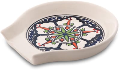 Dishes & Deco Lepelhouder - Azis - Handbeschilderd Keramiek - 12,5 x 12 cm