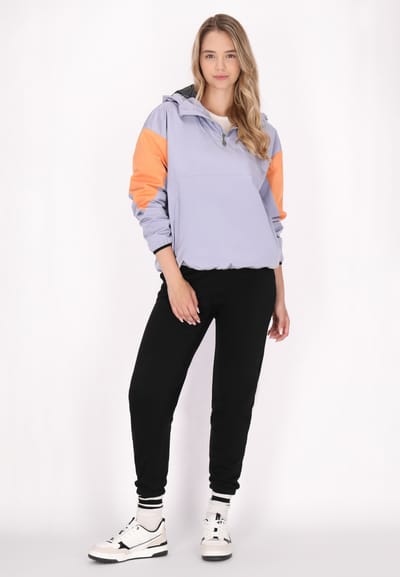 Mymo Blouson Dames Grijs violet kleurblok